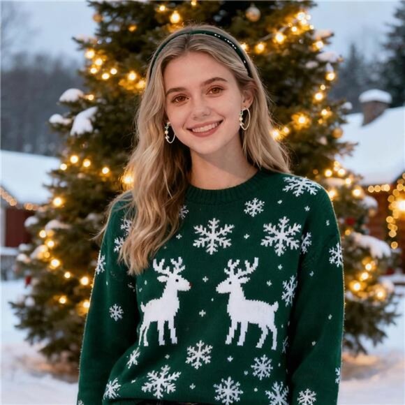 Adorable Christmas Hoop Earrings | Holiday Tree, Snowman - Picture 3 of 5